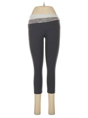 lululemon athletica Charcoal Gray Cropped Leggings with Heathered Waistband